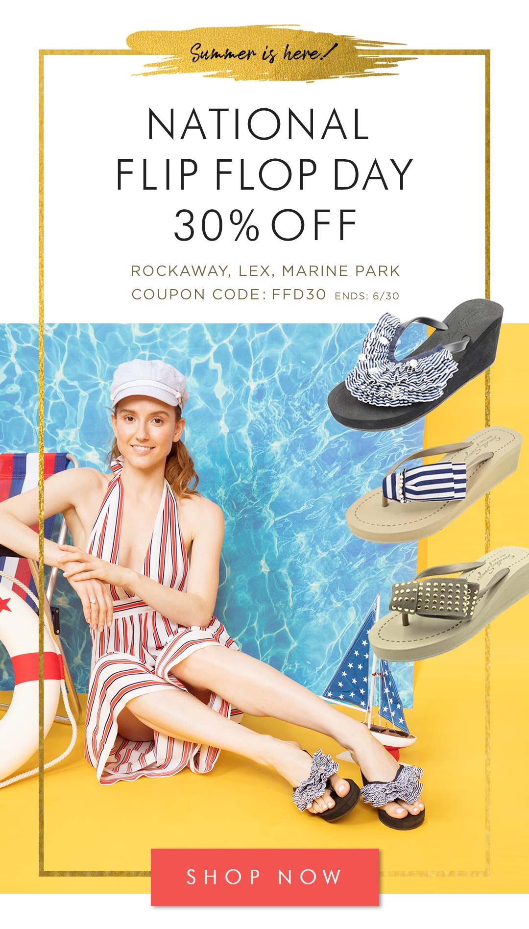 National Flip Flop day FLASH SALE end on June 30th