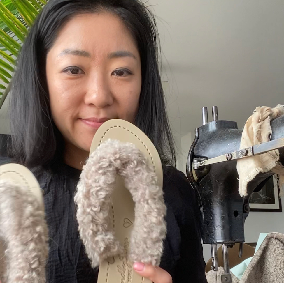 How we make luxury teddy fur sandals in NYC