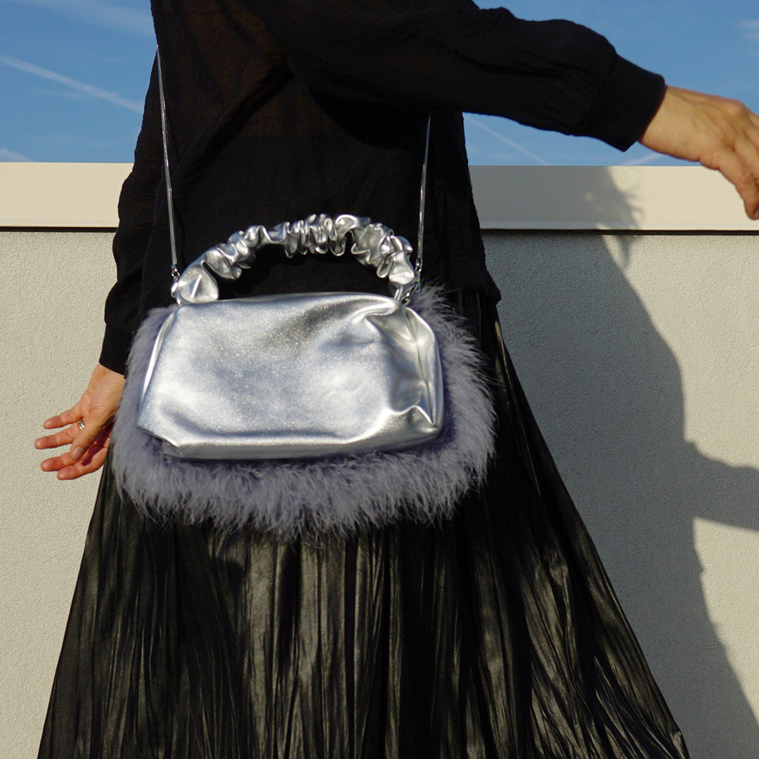Feather Line Silver Bag – Online Exclusive