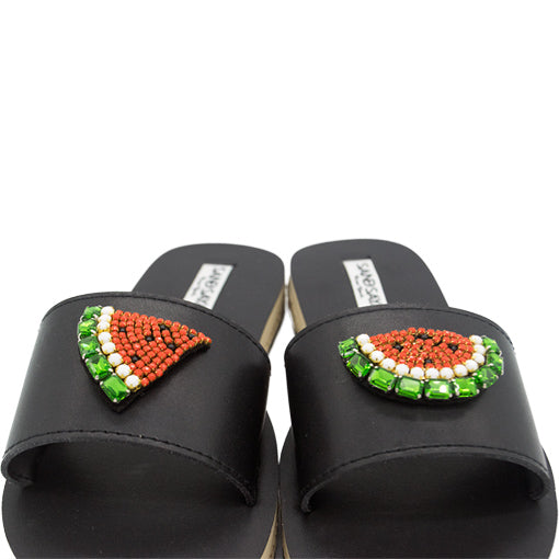 watermelon espadrille flat waterproof