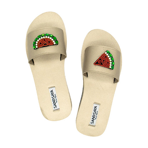 waterproof espadrille flat watermelon