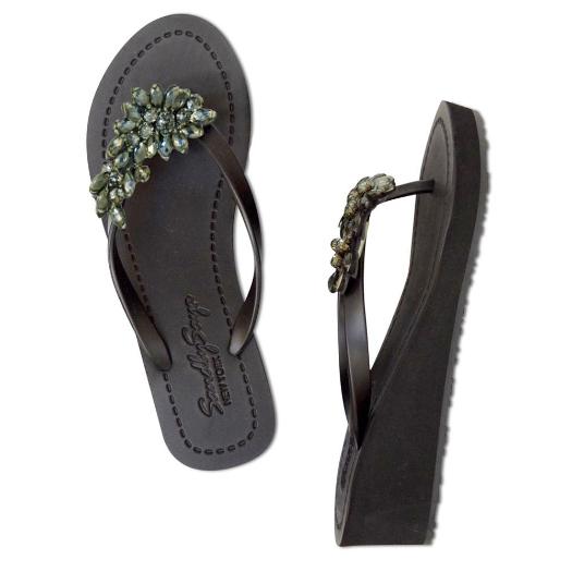 Basic Matte Mid Wedge Women's Sandals with Black Manhattan