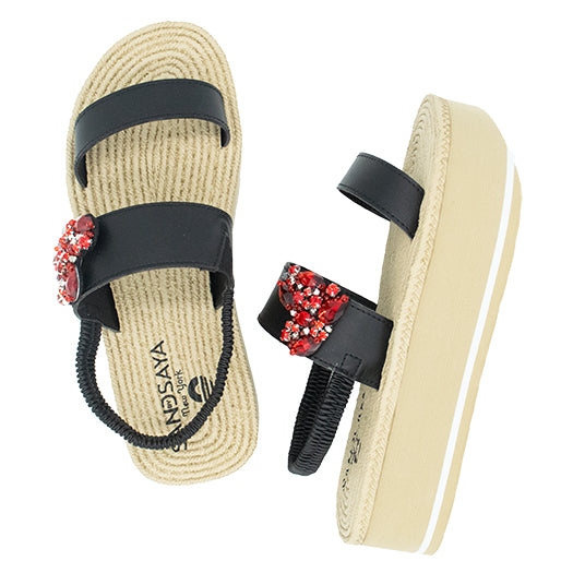 Chelsea Red Heart Espadrille Platform