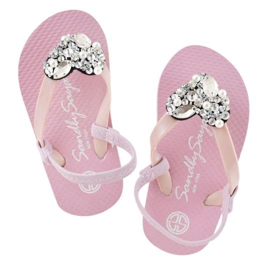 Baby Pink Kids / Baby Sandals Cute Heart Image summer handmade