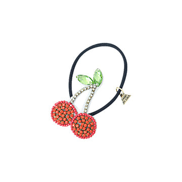 Red cherry hair tie