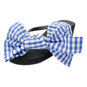 Moore - Women'd High Wedge, blue gingham check