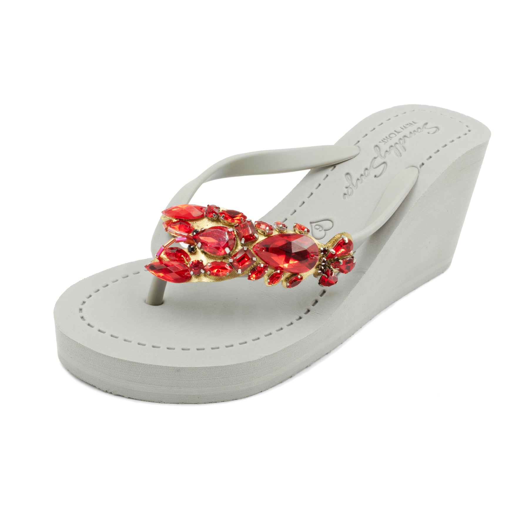 Red lobster pop emoji sandal
