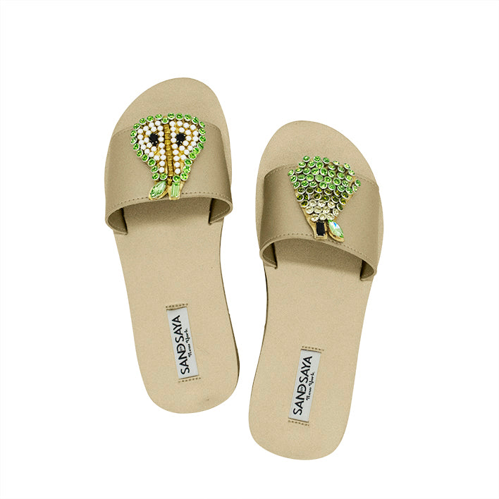 Pear- Waterproof Espadrilles Flat Sandals - Sand by Saya