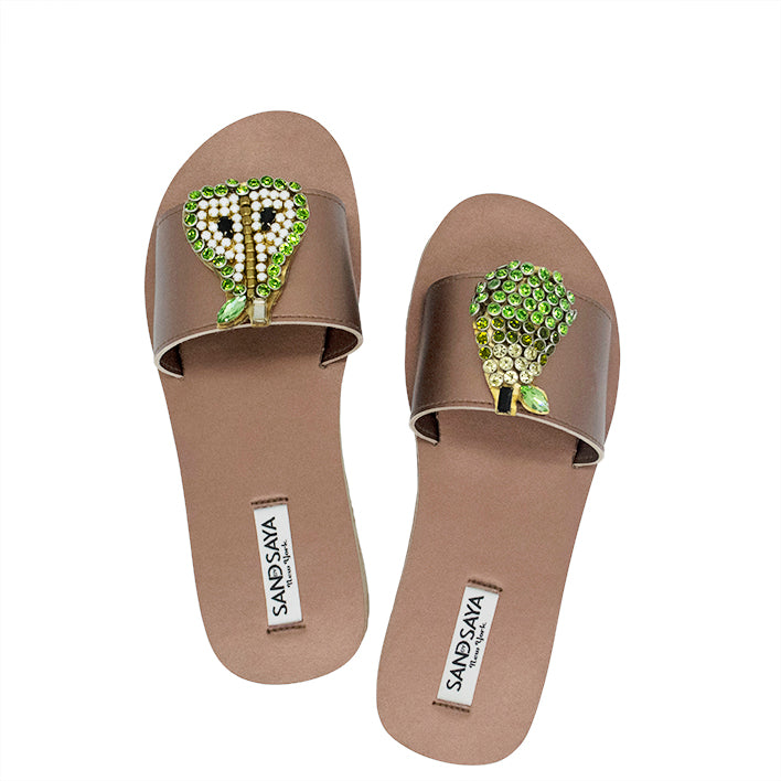 Pear- Waterproof Espadrilles Flat Sandals - Sand by Saya