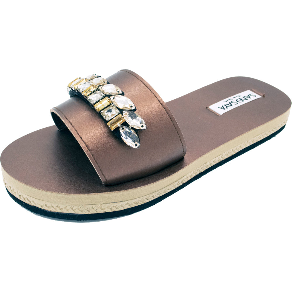 Smith - Waterproof Espadrilles Flat Sandals - Sand by Saya
