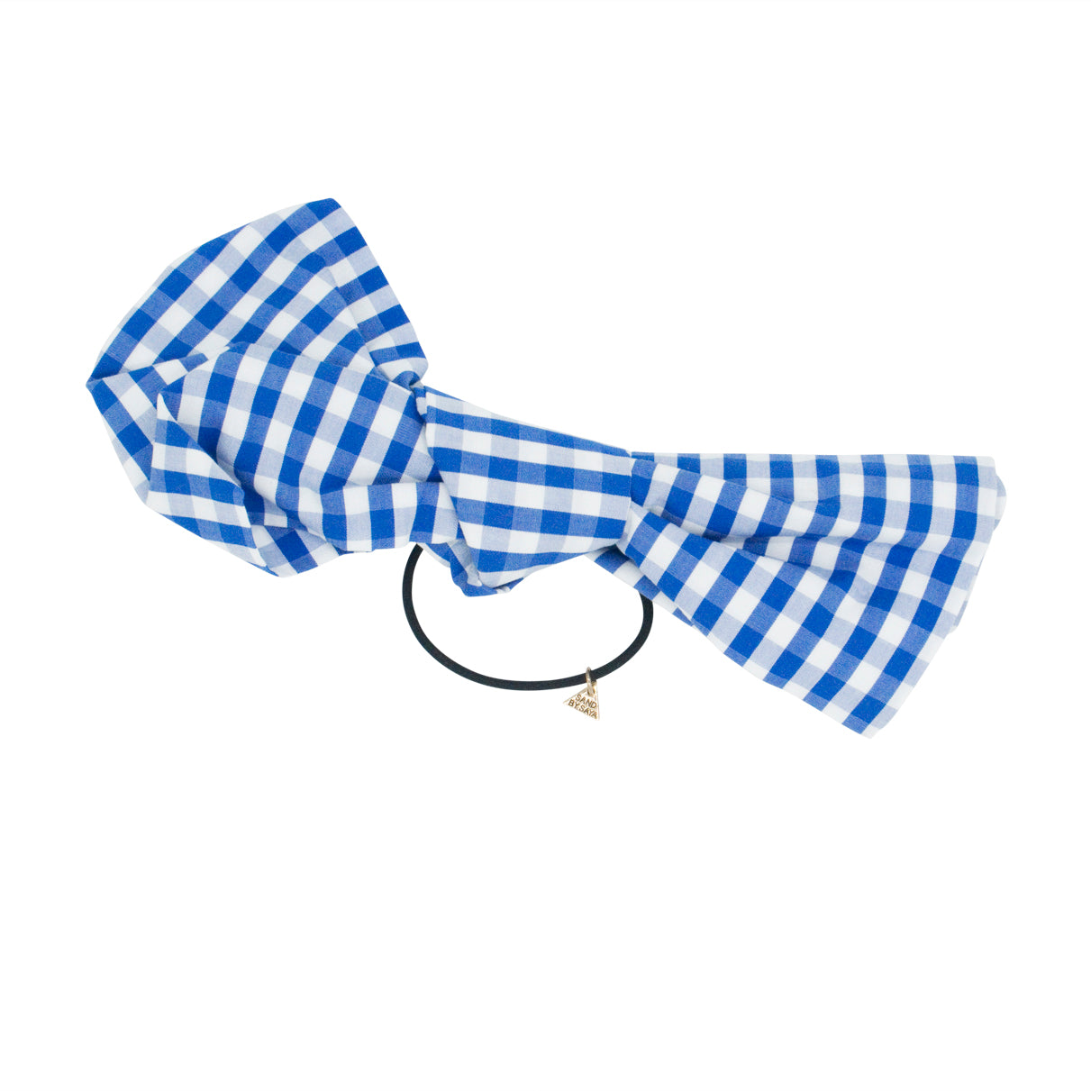 Blue and white gingham check