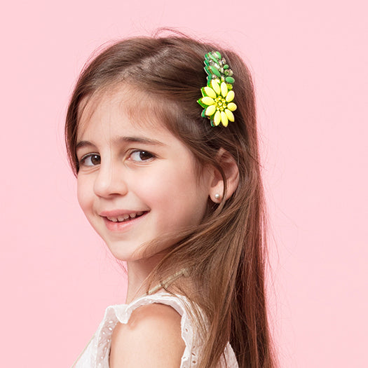 Yellow Daisy- Kids Hair Pin