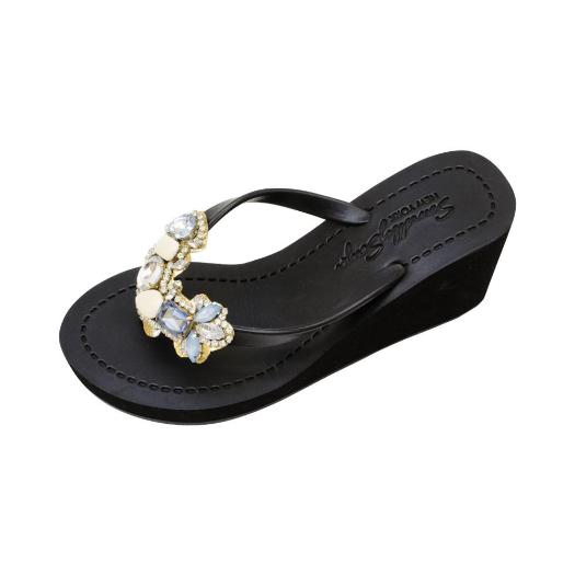 Black Women's High heels Sandals with York, Flip Flops summer