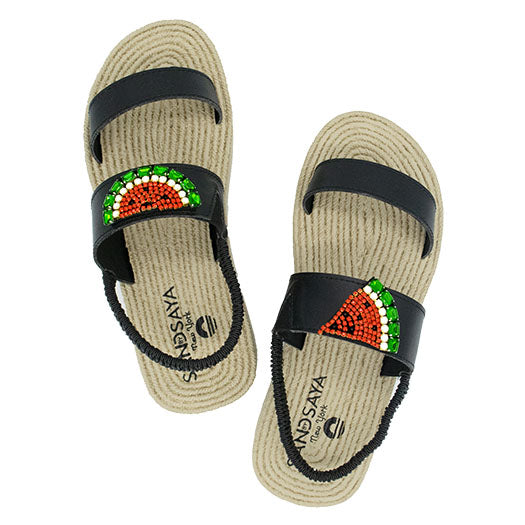Watermelon, Platform, Espadrilles, Waterproof, Red, Black