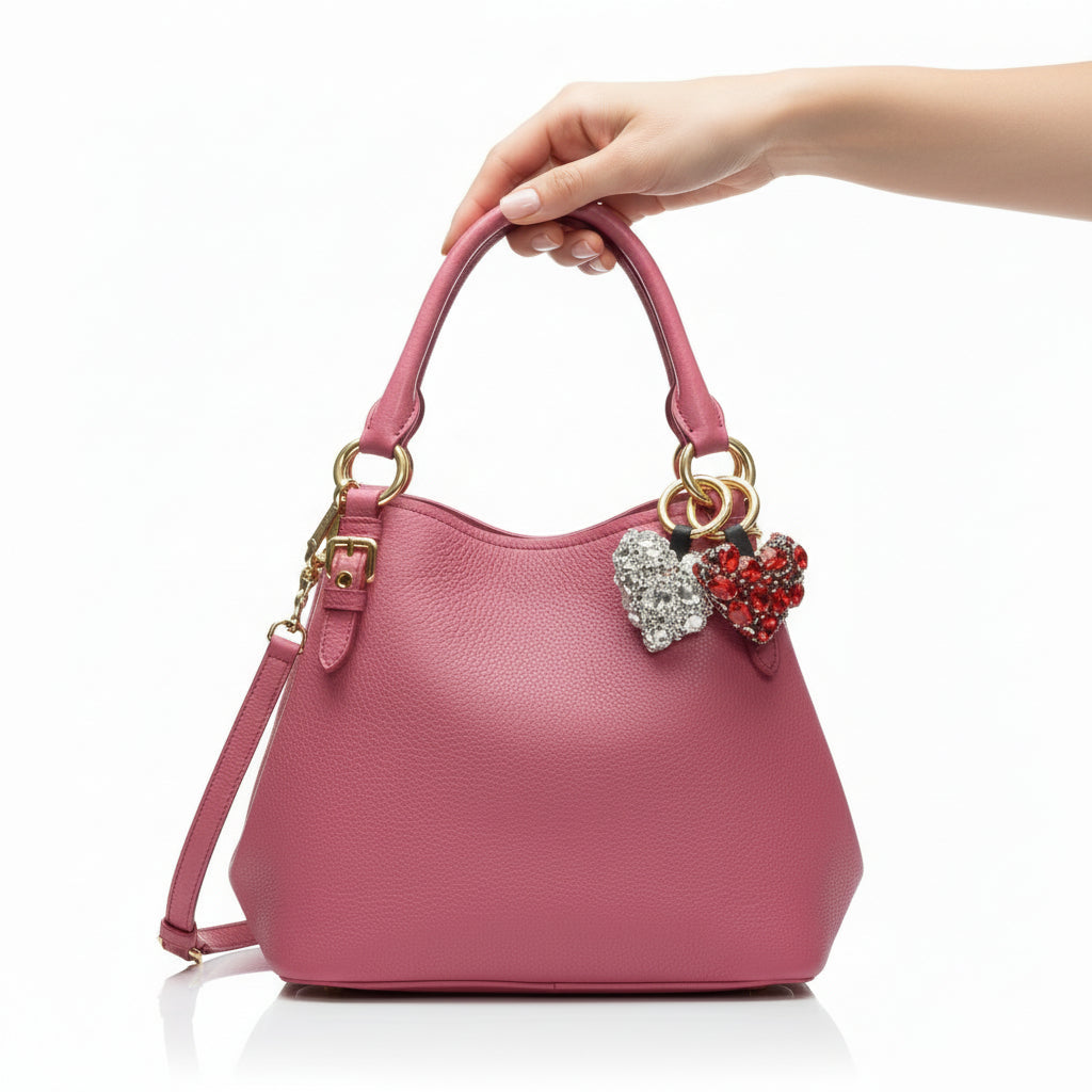 Crystal Heart - Key Holder Rhine Stone Embellished Accessory