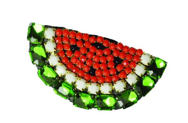 Watermelon and crystal studs magnets