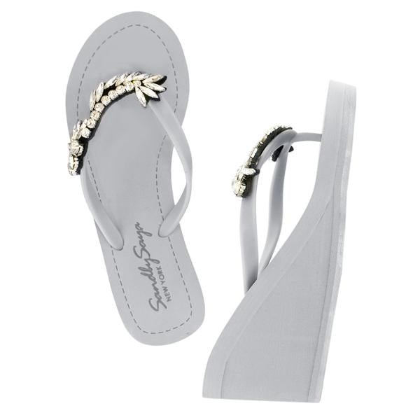 Nomad high wedge gray sandals