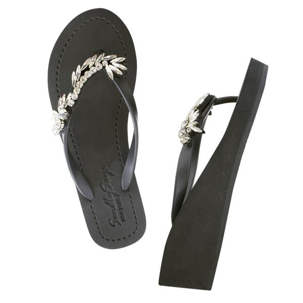 Nomad mid wedge black sandals