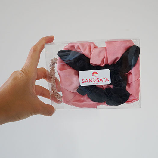 Silk Hair Scrunchies- Set of 3 in a box