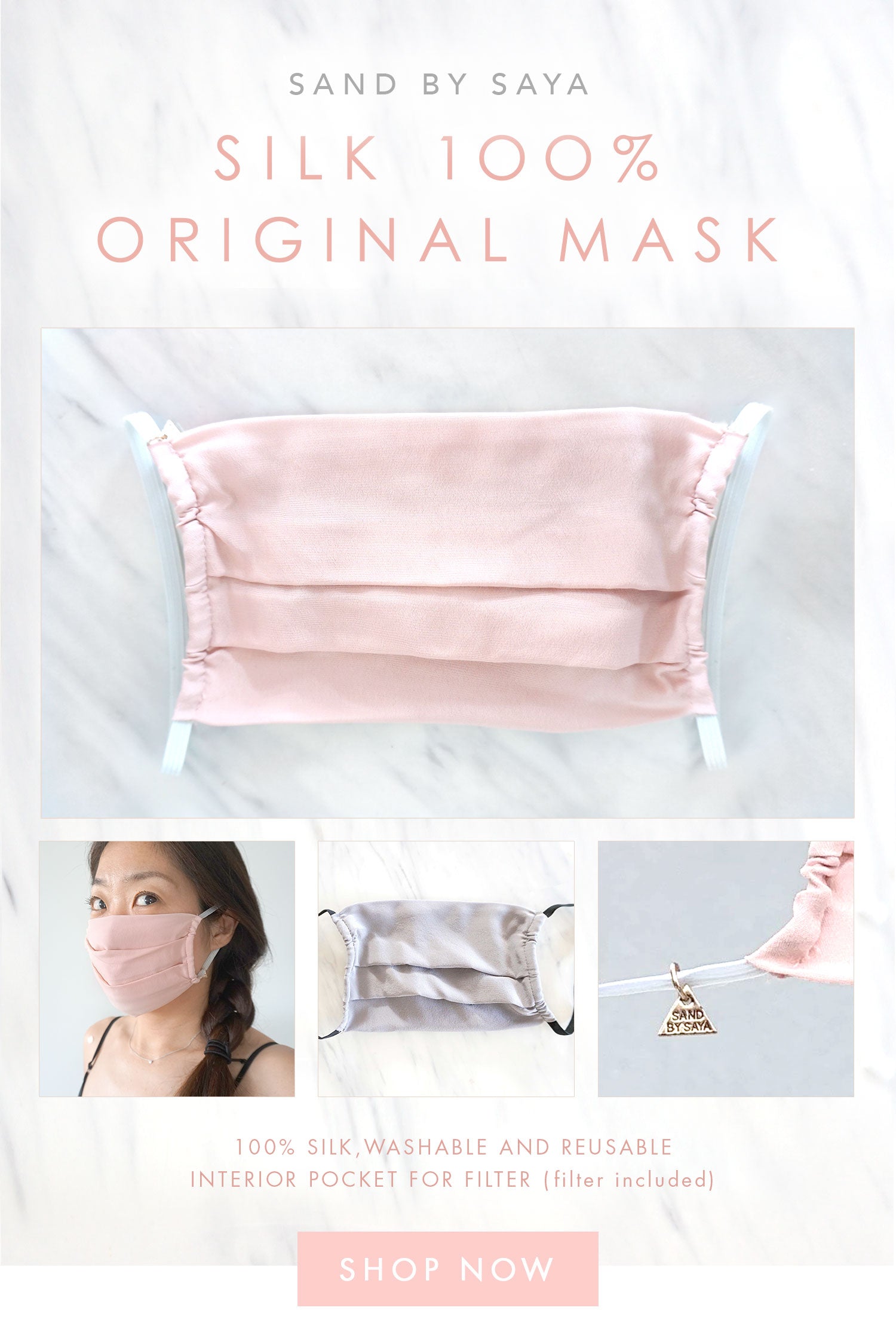 Silk 100 % facial mask for sensitive skin
