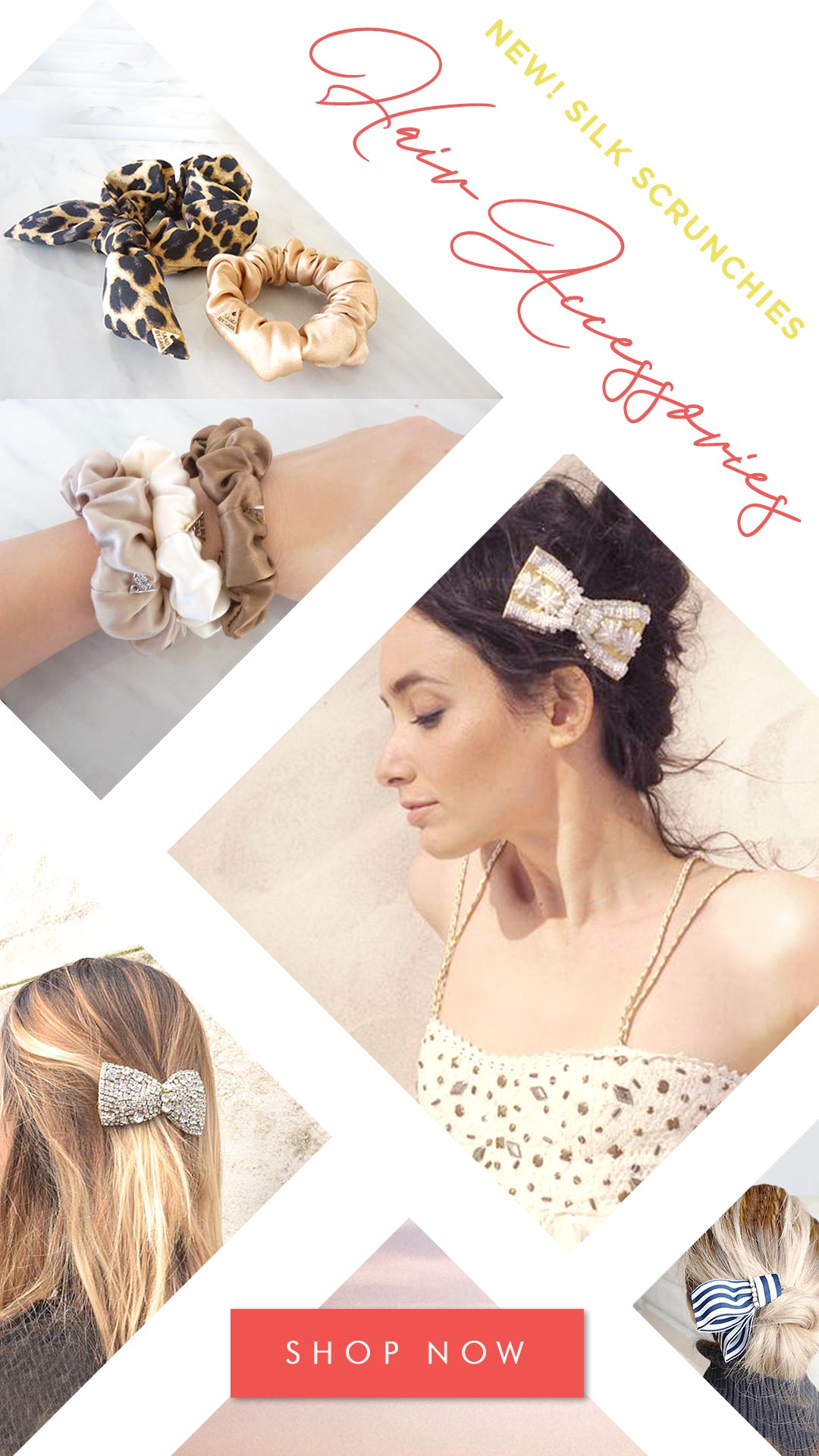 Silk Hair Scrunchies are NEW IN for hot summer