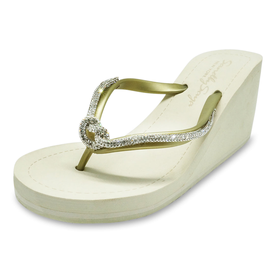 Knot Carf-Hair Wedge Sandal カーフヘア ウェッジサンダル Knot Carf-Hair Wedge Sandal カーフヘア ウェッジサンダル