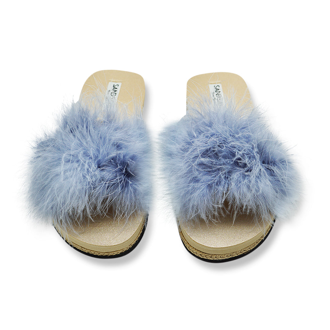 Gray Feather - Espadrille Flat