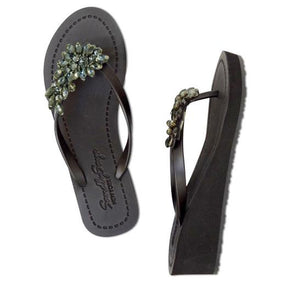 Basic Matte Mid Wedge Women's Sandals with Black Manhattan 