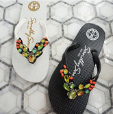 Cactus- Girls Rhine stone Embellished Flip Flops Sandals