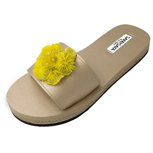 Noho Yellow- Waterproof Espadrilles Flat Sandals - Sand by Saya