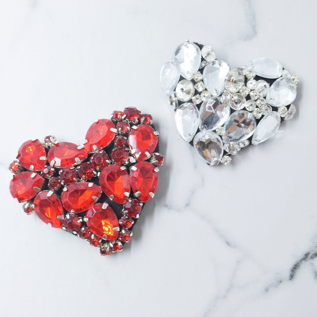 Crystal stones heart, stickers