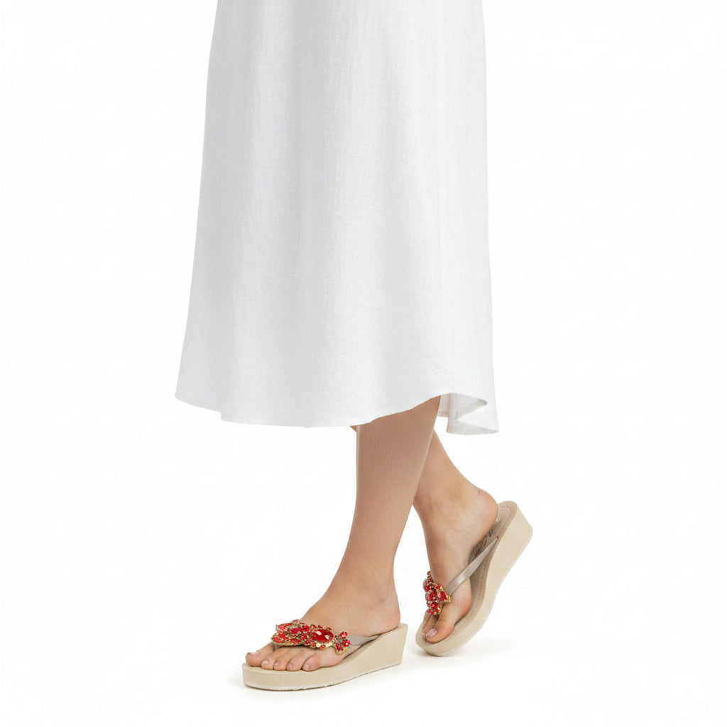 Lobster - Women's Mid Wedge, Red, Lobster