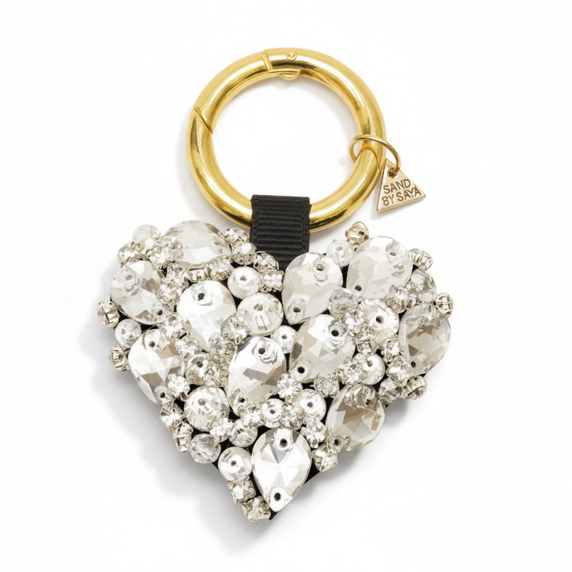 Image Crystal Heart Key Holder Keychain  Cute Gorgeous