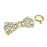 Madison Crystal Bow- Key Ring  Crystal Stones Embroidery Womens Accessories