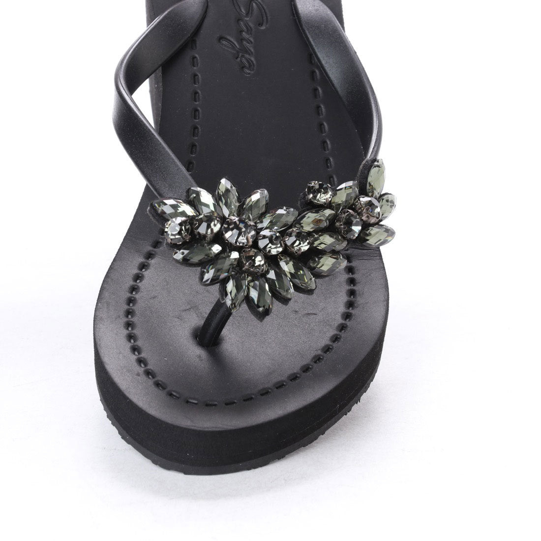 Black crystal best seller sandal