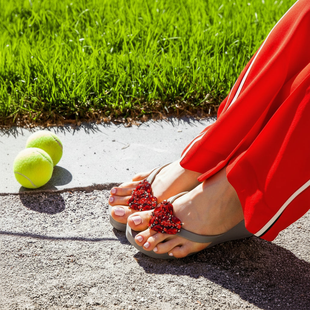 Chelsea Heart Red - Women's High Wedge 