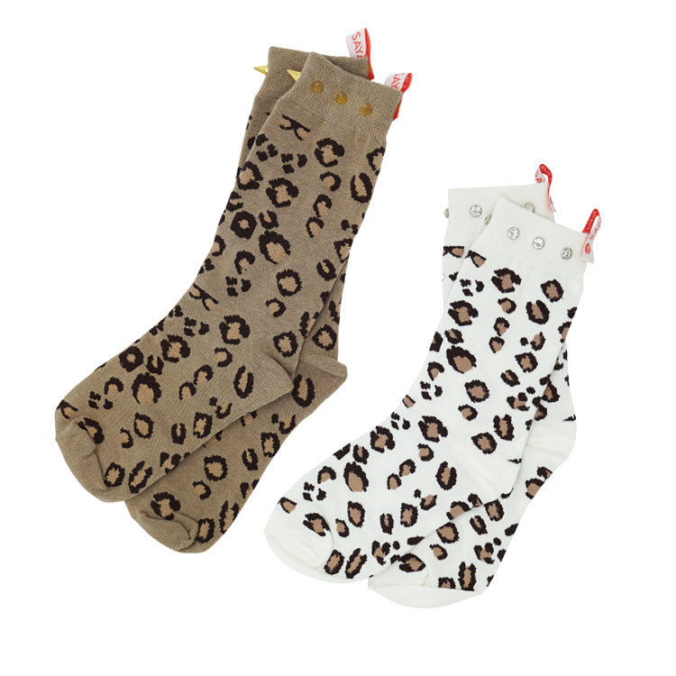 Leopard socks Set of 2 in gift box