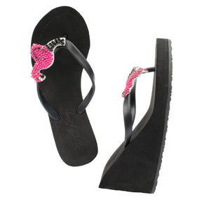 Flamingo - Women's High Wedge Sandal - Pink, Flamingo