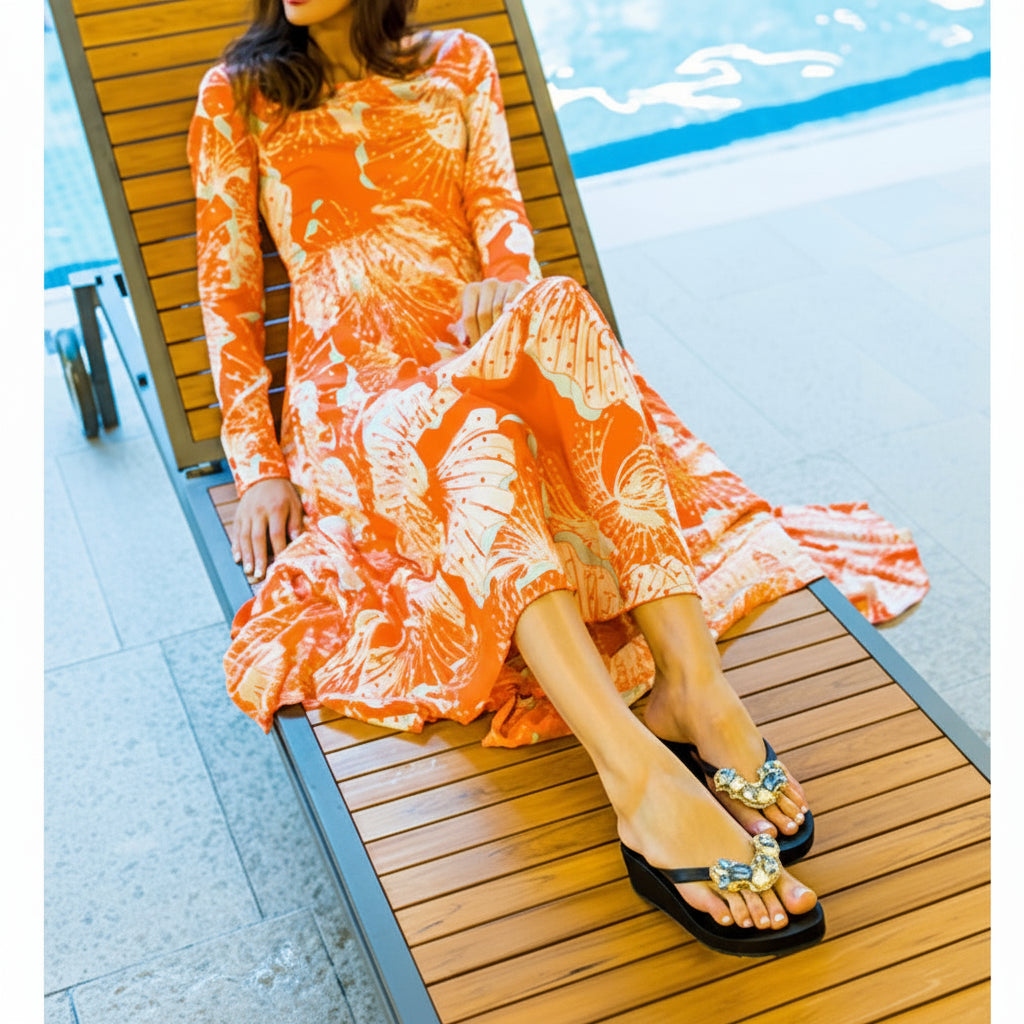 BLACK Image Women's Mid heels Sandals with York, Flip Flops summer