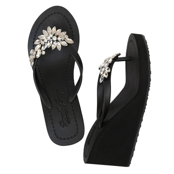 Embellished sparkly High Wedge flip flop for women's