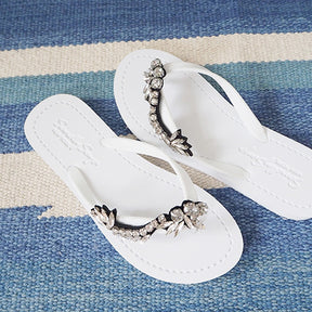 White Image Women's Flat Sandals with Nomad, Flip Flops summer 