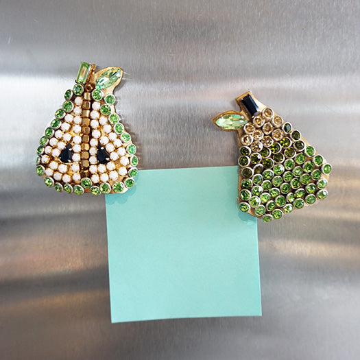 Green and gold pear